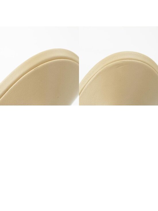 Bottega Veneta Leather Square Toe Sandals Beige